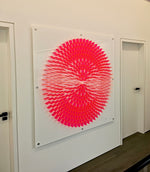 Spiral Art (Pink/orange) Florescent Tiles)