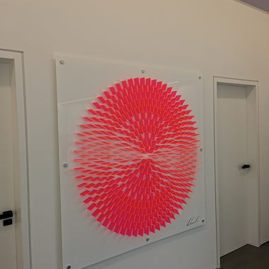 Spiral Art (Pink/orange) Florescent Tiles)