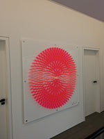 Spiral Art (Pink/orange) Florescent Tiles)