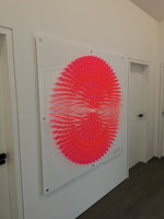 Spiral Art (Pink/orange) Florescent Tiles)