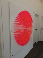 Spiral Art (Pink/orange) Florescent Tiles)