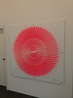 Spiral Art (Pink/orange) Florescent Tiles)