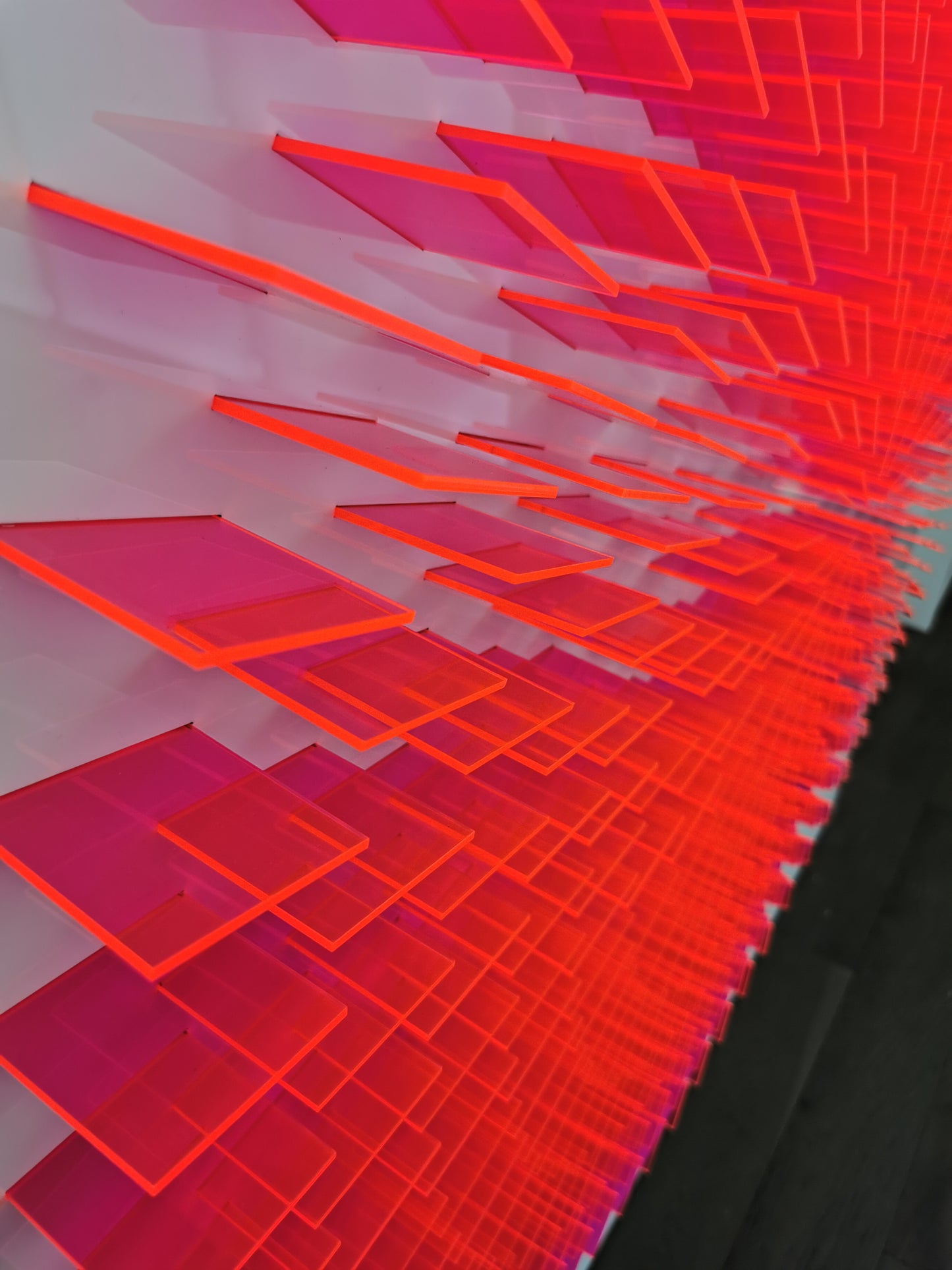 Spiral Art (Pink/orange) Florescent Tiles)