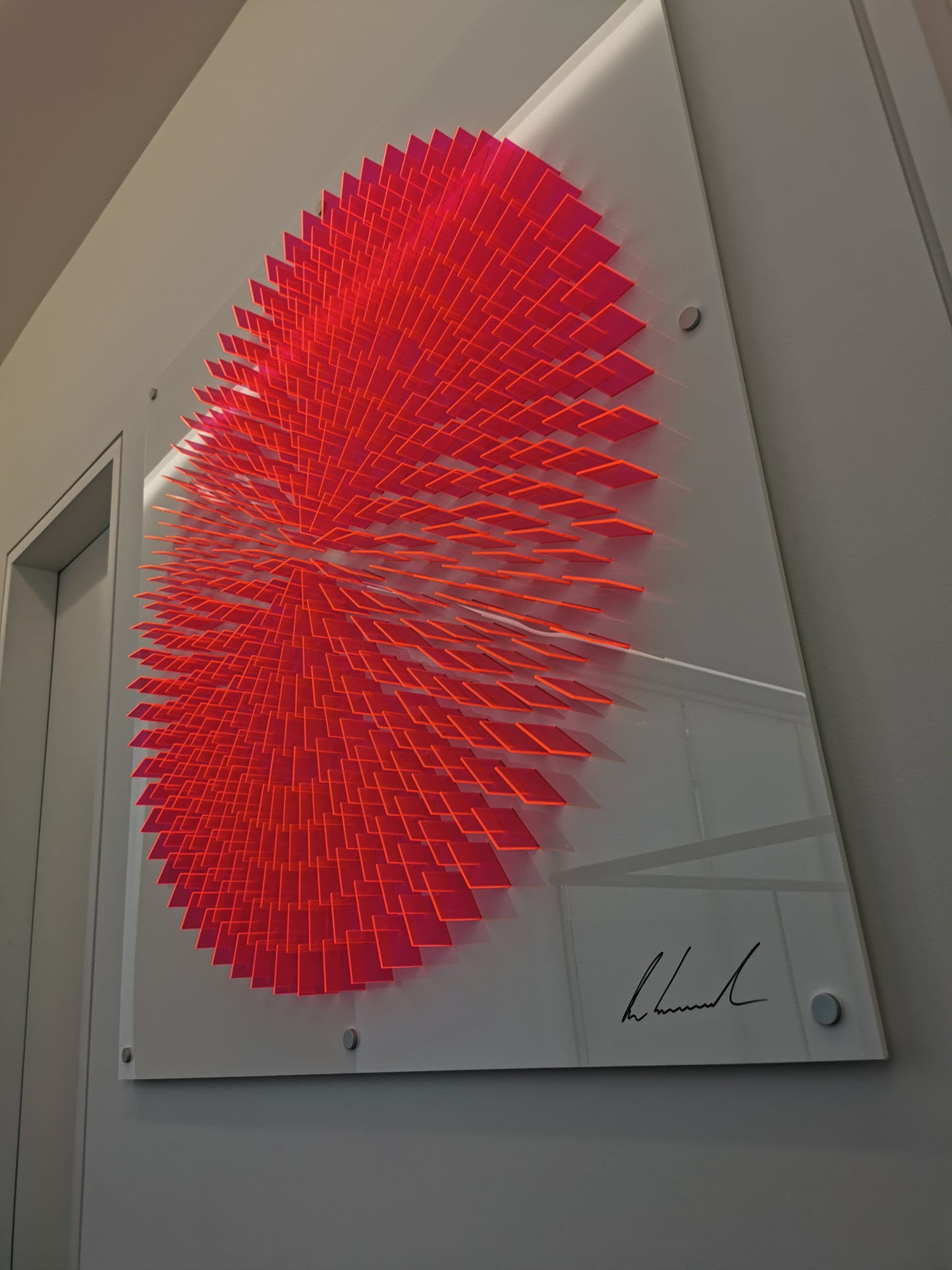Spiral Art (Pink/orange) Florescent Tiles)