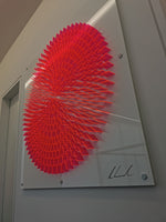 Spiral Art (Pink/orange) Florescent Tiles)