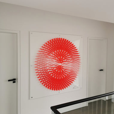 Spiral Art (Red Florescent Tiles)