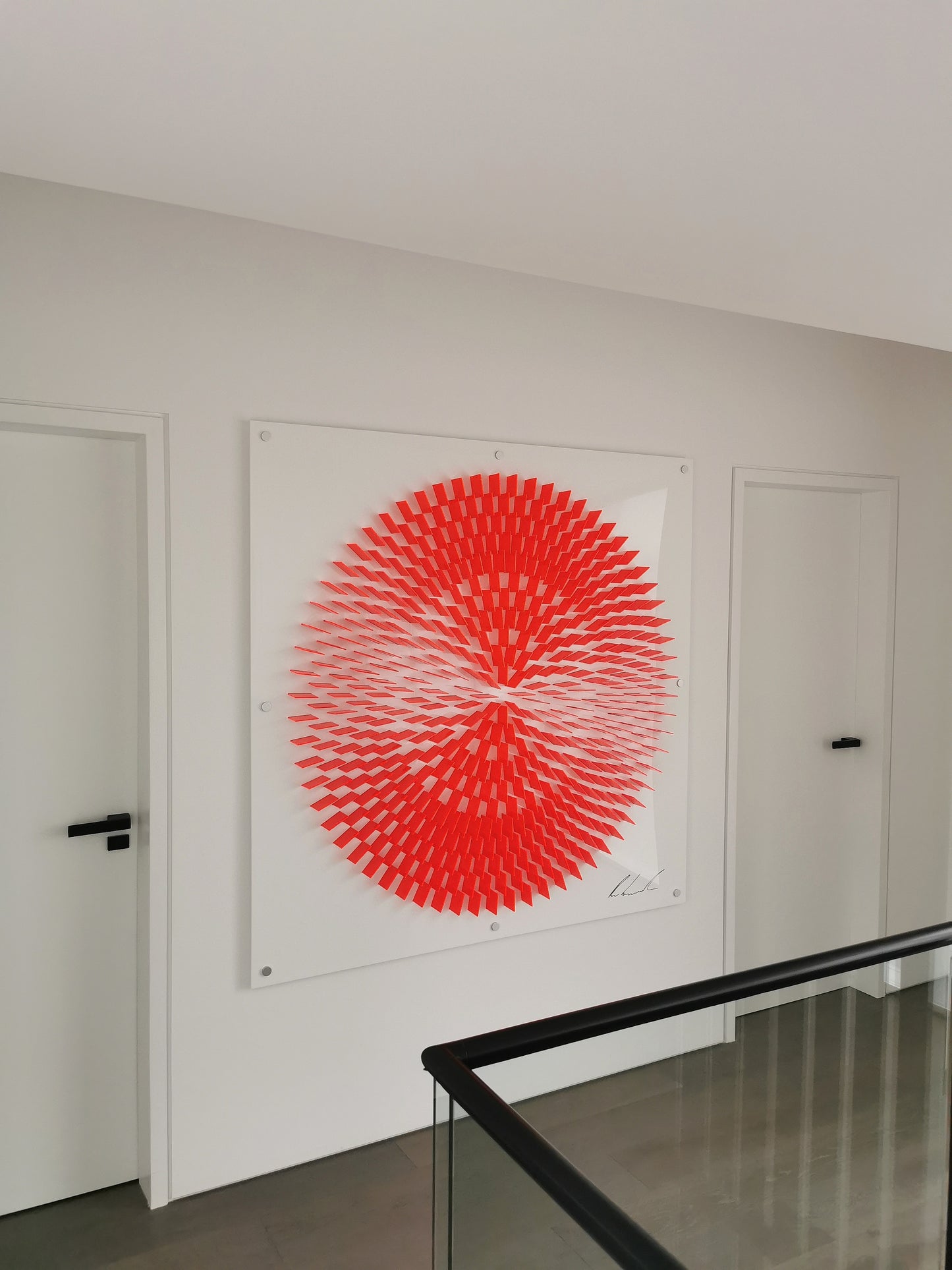 Spiral Art (Red Florescent Tiles)