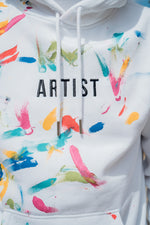White Hoodie with multi coloured design
