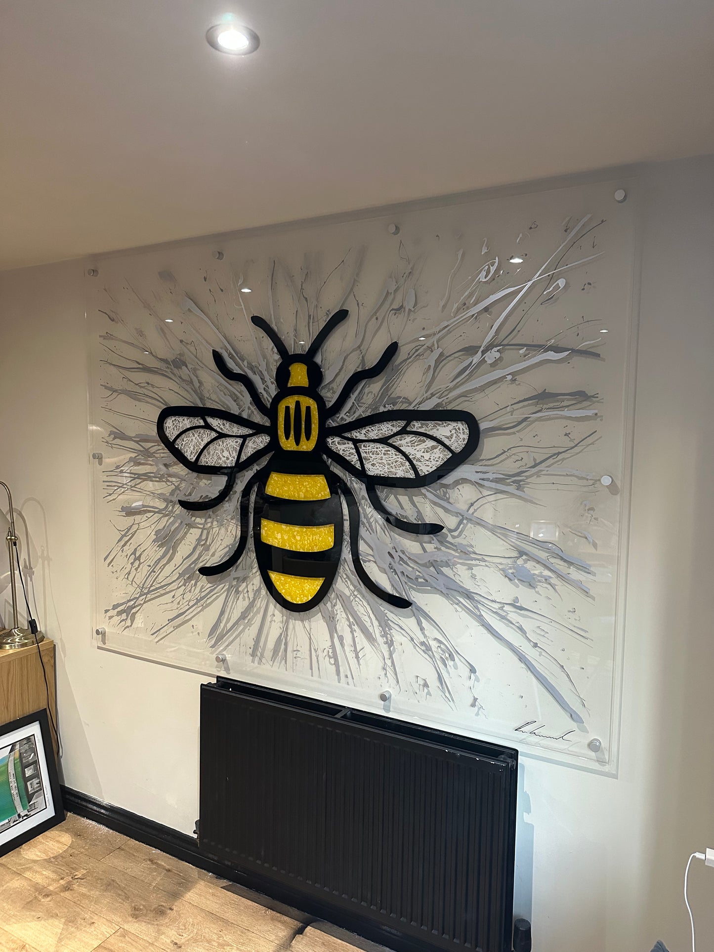Manchester bee art in a unique and stylish design. Available in various sizes.