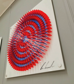 Spiral Art (Red, Blue and White)