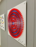 Spiral Art (Red, Blue and White)