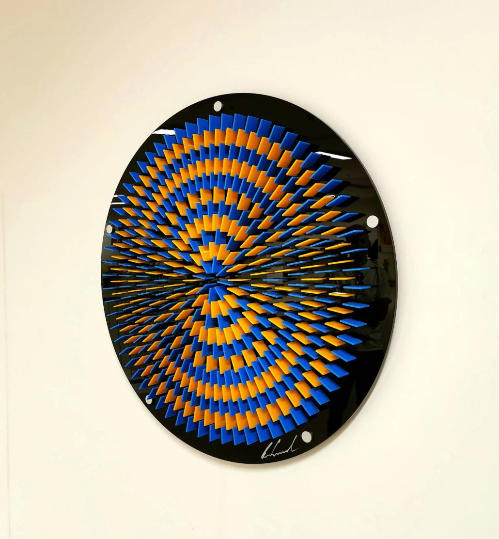 Spiral Art (Blue, Yellow and Black)