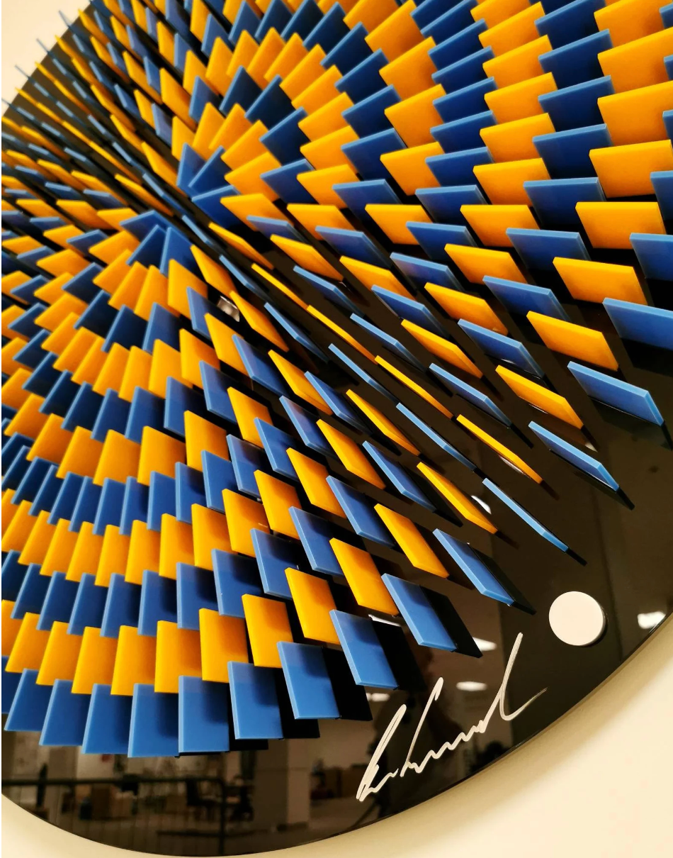 Spiral Art (Blue, Yellow and Black)