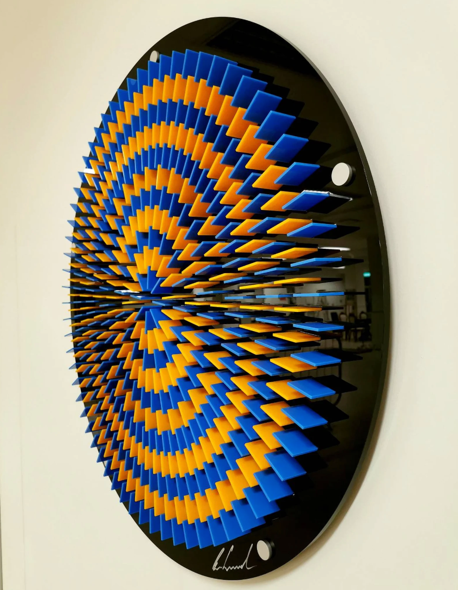 Spiral Art (Blue, Yellow and Black)
