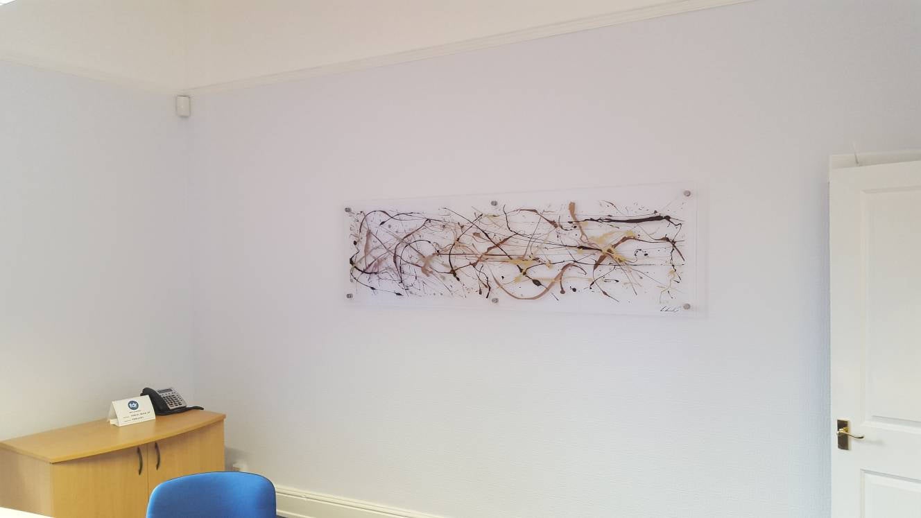 Gold splash wall art