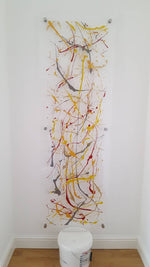 Yellow, orange, Grey and Red art