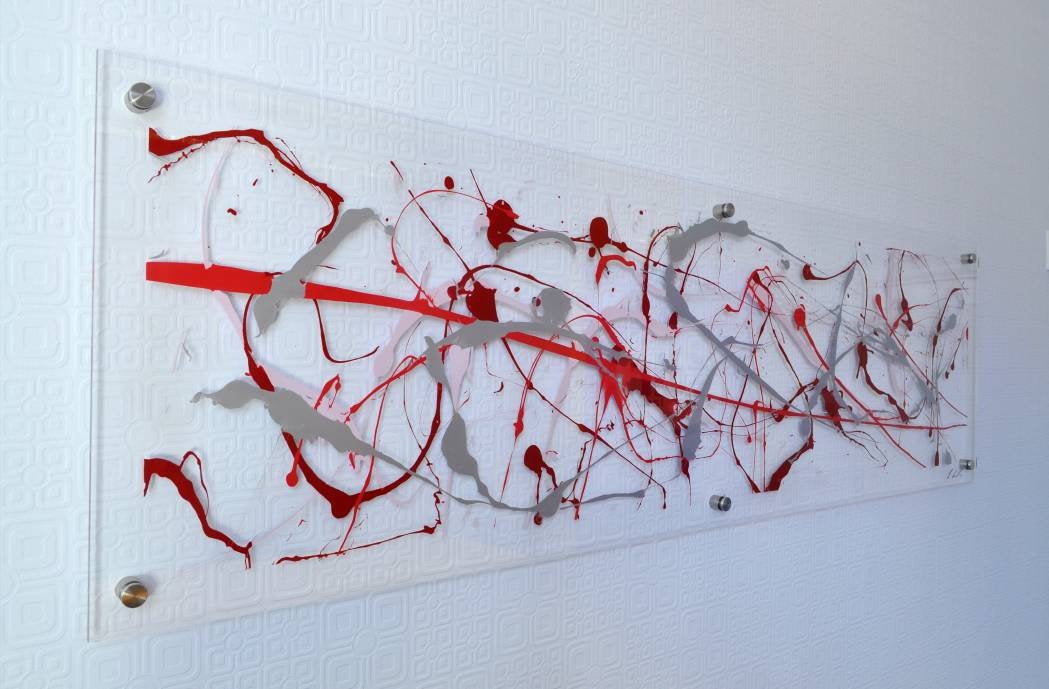 Red and Silver Extra Large wall art