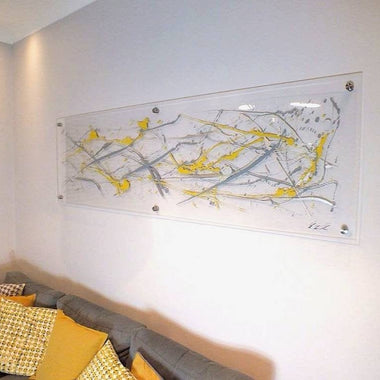 Grey and Mustard Large Wall Art