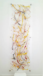 Yellow, orange, Grey and Red art