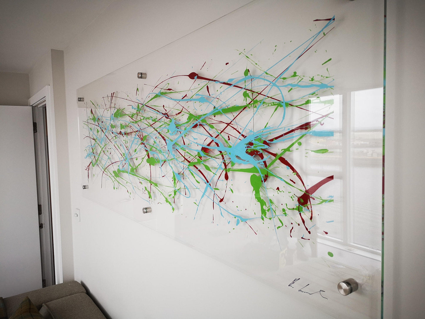 Green, Blue and Red large wall art