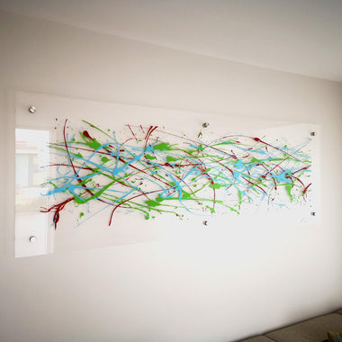 Green, Blue and Red large wall art