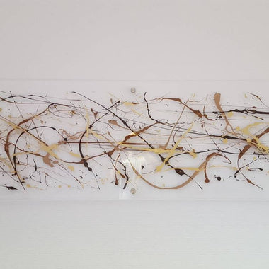 Gold splash wall art