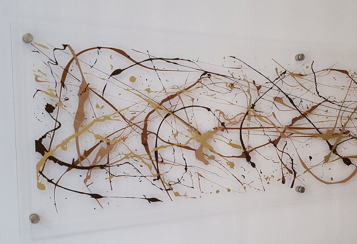 Gold splash wall art