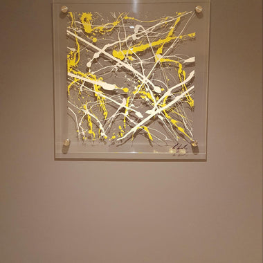 Yellow Acrylic Splash Art