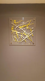 Yellow Acrylic Splash Art