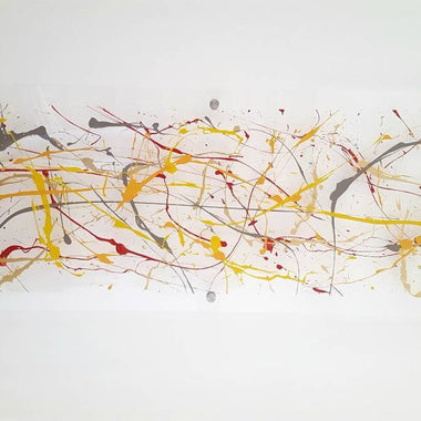 Yellow, orange, Grey and Red art