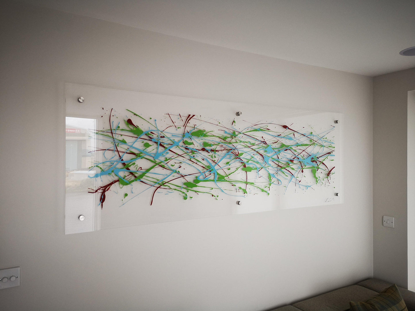 Green, Blue and Red large wall art