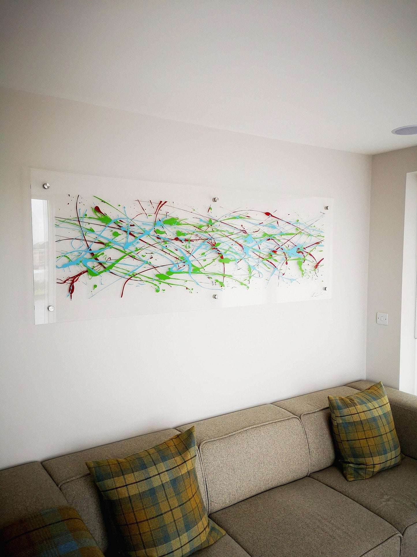 Green, Blue and Red large wall art