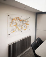 Orange, Silver and Grey Wall Art