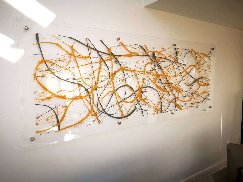 Mustard and Grey Wall Art