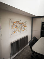 Orange, Silver and Grey Wall Art