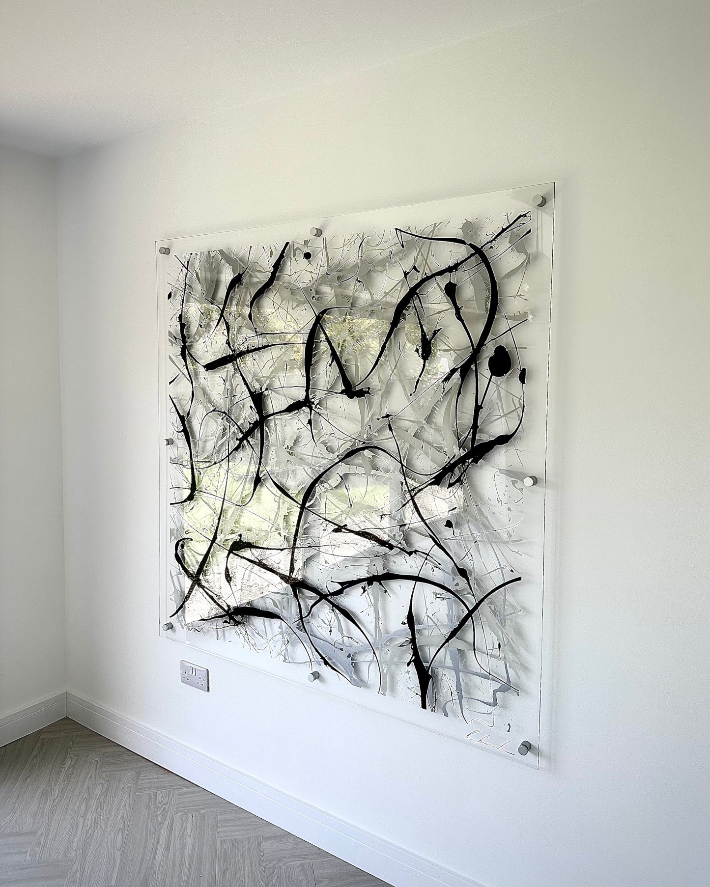 Black, White & Metalic Silver original artwork by Ben Ashford