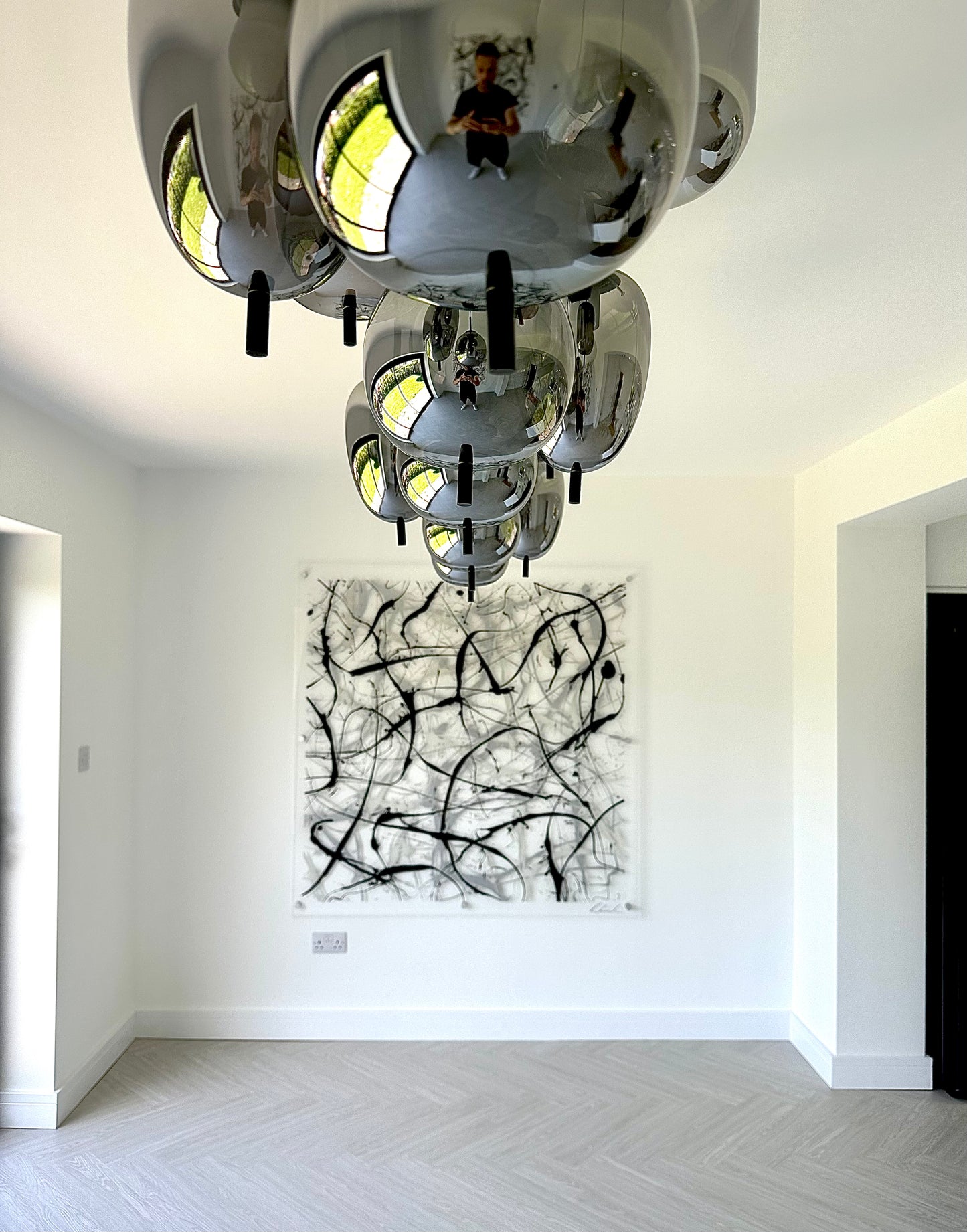 Black, White & Metalic Silver original artwork by Ben Ashford