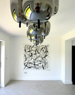 Black, White & Metalic Silver original artwork by Ben Ashford