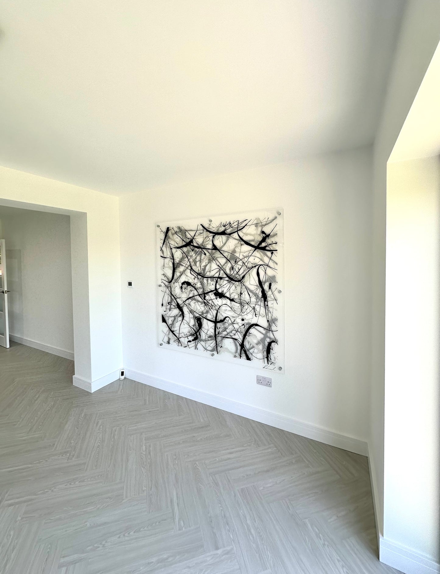 Black, White & Metalic Silver original artwork by Ben Ashford