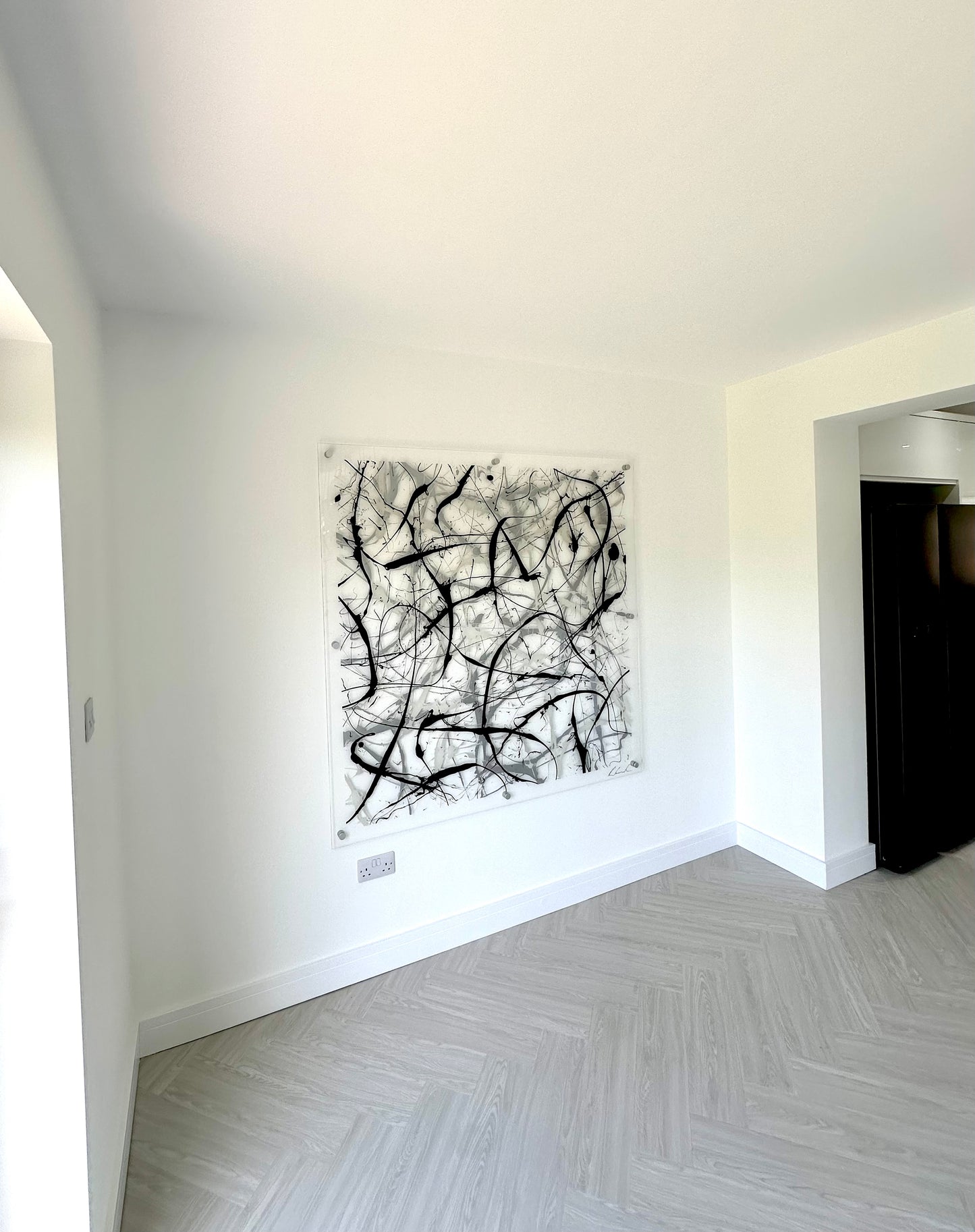 Black, White & Metalic Silver original artwork by Ben Ashford