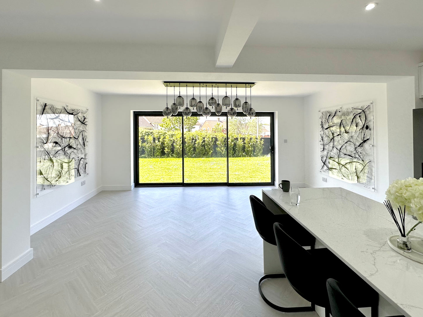 Black, White & Metalic Silver original artwork by Ben Ashford