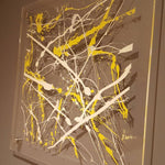 Yellow Acrylic Splash Art