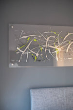 Silver and Lime Green Art