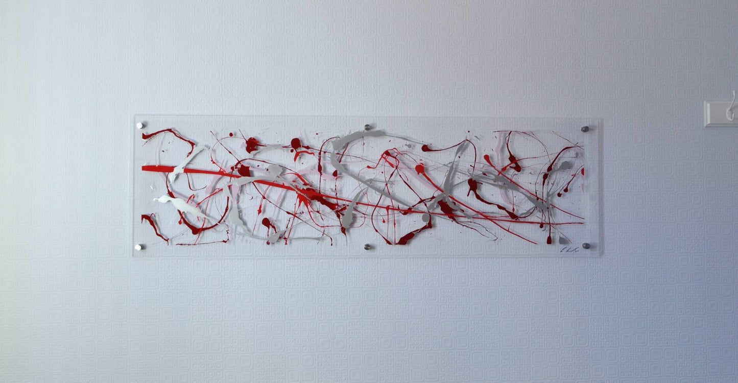 Red and Silver Extra Large wall art